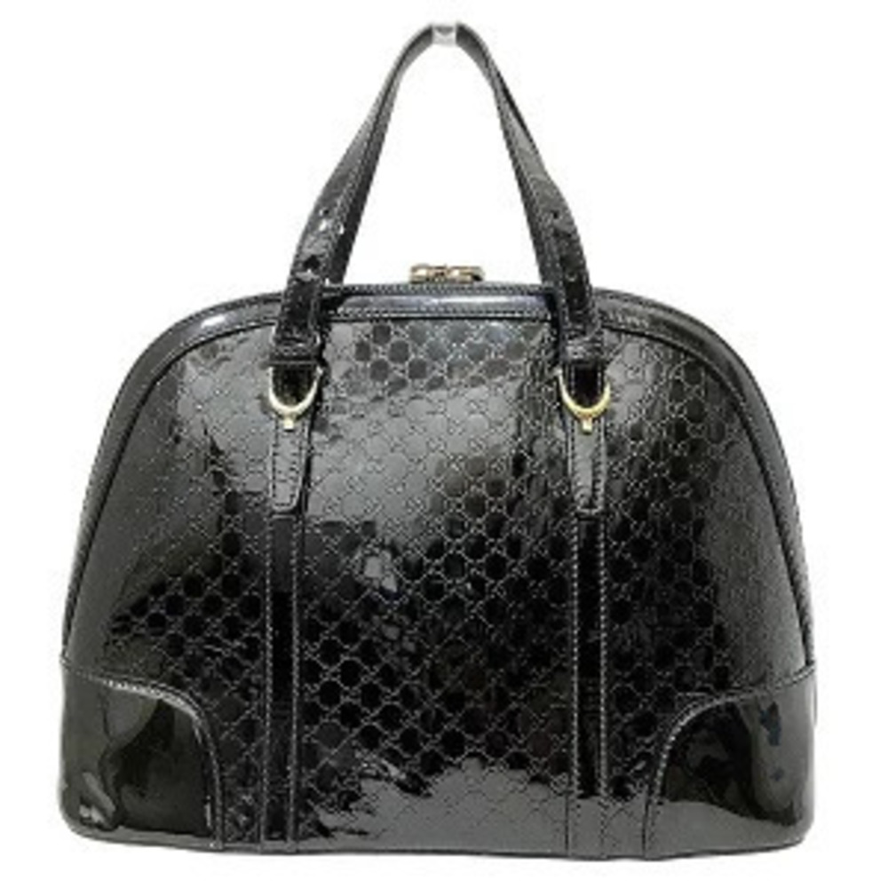 Gucci leather handbag Bree black ssima Tote versatile Bag